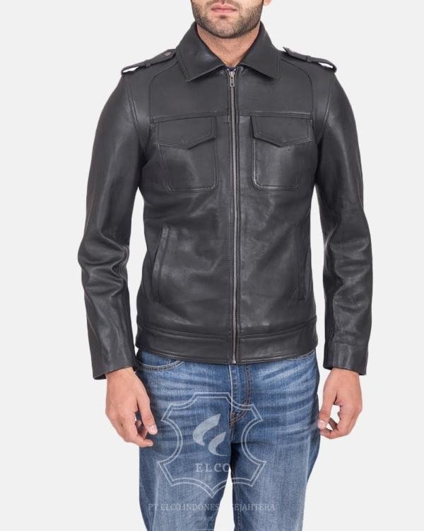 Jaket Kulit Pria Desain Formal - PF 413