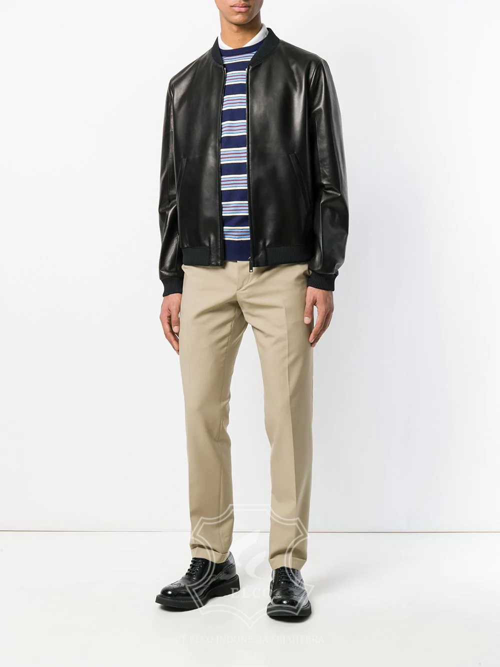 Jaket Kulit Pria Desain Bomber - PCB 425 - Gambar 2