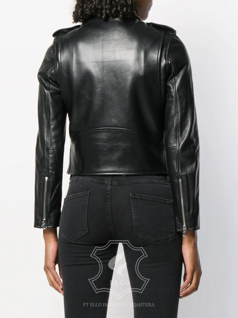 Jaket Kulit Wanita Desain Serong - WS 421 - Gambar 4