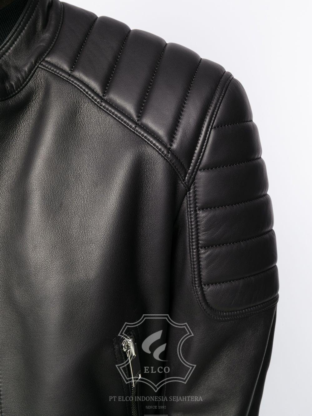 Jaket Kulit Pria Desain Biker - PB 420 - Gambar 4