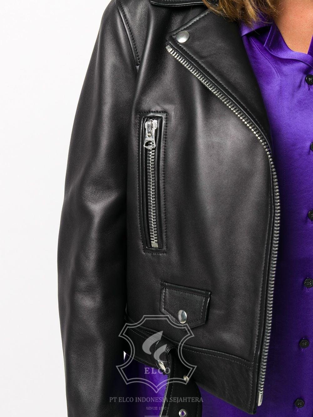 Jaket Kulit Wanita Desain Serong - WS 413 - Gambar 5