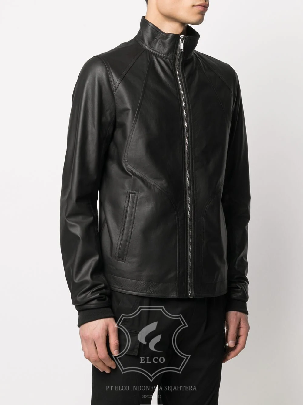 Jaket Kulit Pria Desain Bomber - PCB 445 - Gambar 3