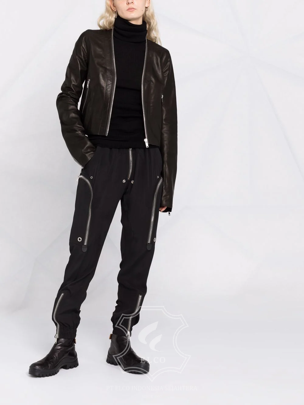 Jaket Kulit Wanita Desain Casual - WC 421 - Gambar 3