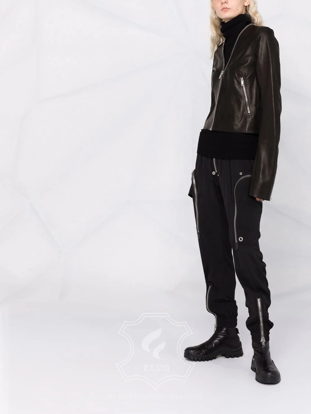 Jaket Kulit Wanita Desain Casual - WC 421 - Gambar 4