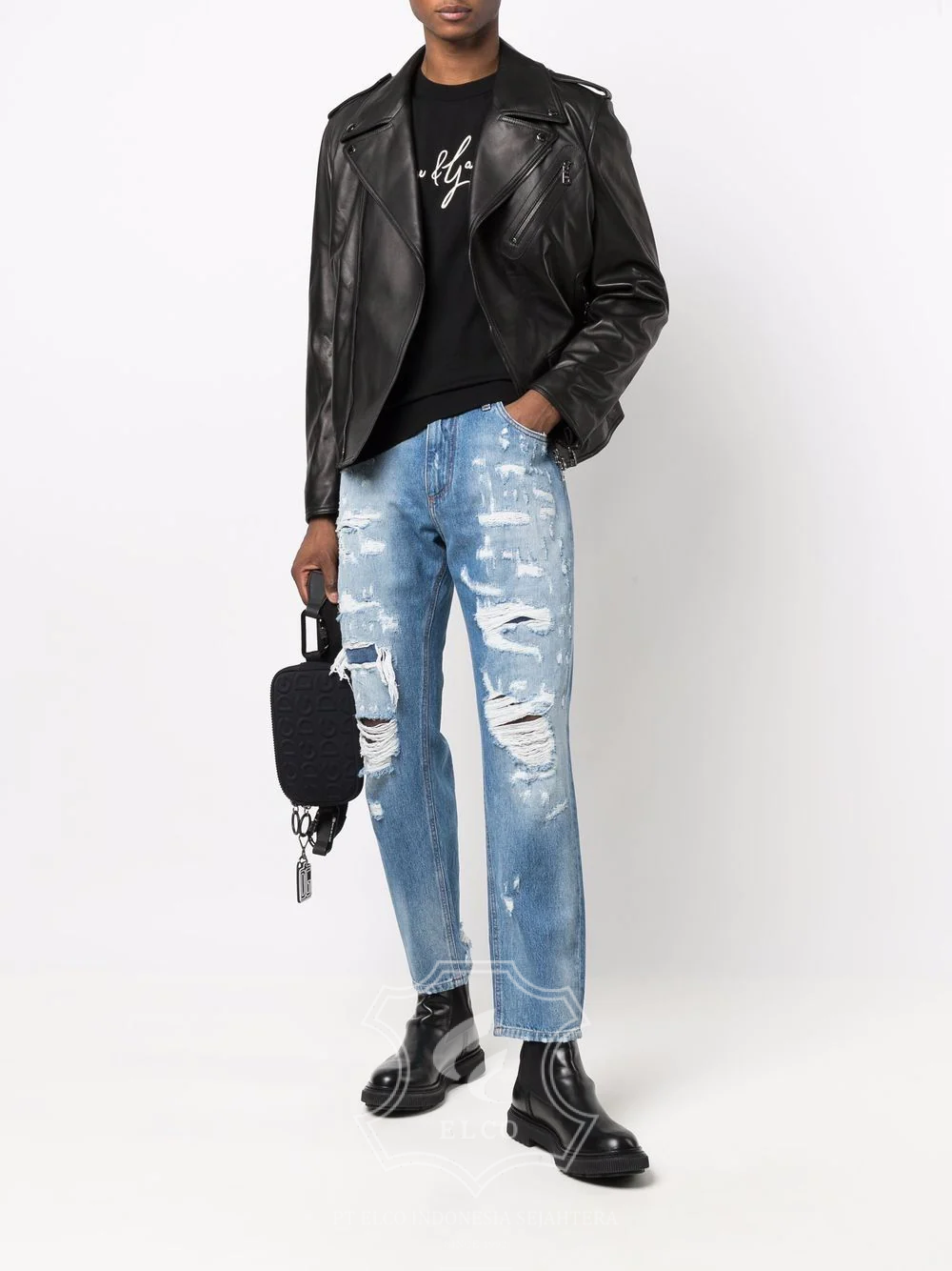 Jaket Kulit Pria Desain Serong - PS 419 - Gambar 2