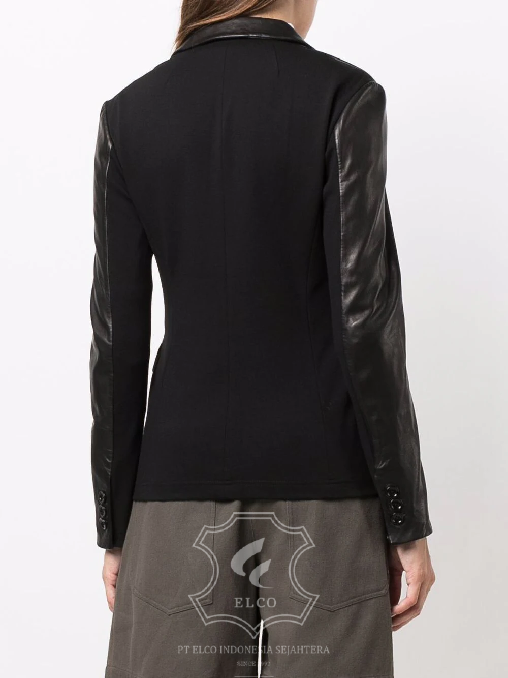 Jaket Kulit Wanita Desain Jas - WJ 428 - Gambar 4