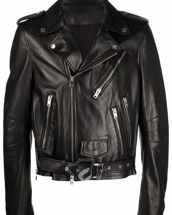 Jaket Kulit Pria Desain Serong - PS 408