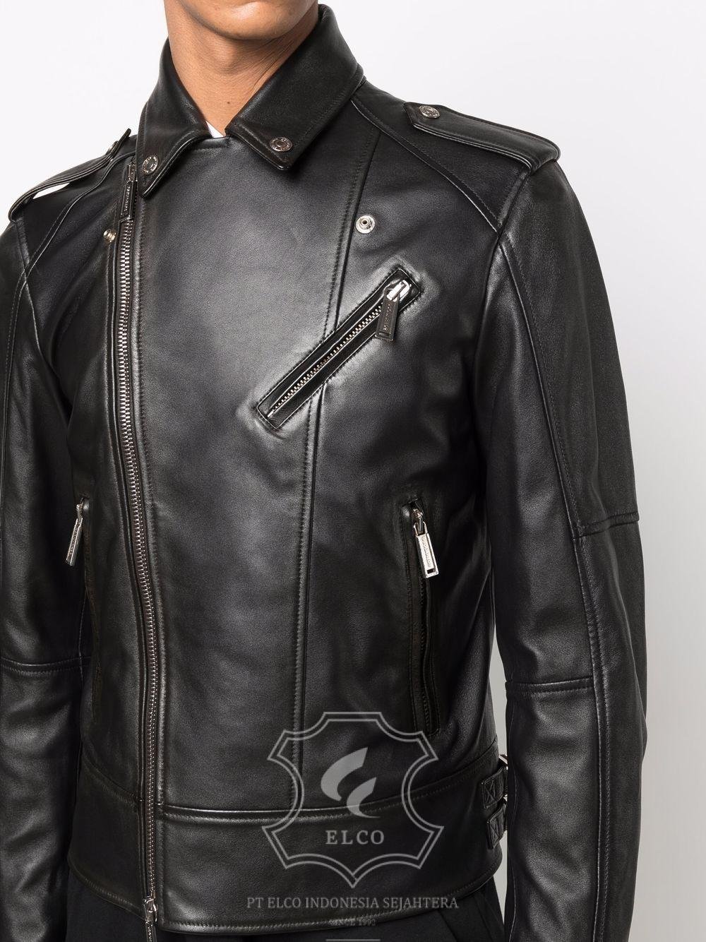 Jaket Kulit Pria Desain Serong - PS 413 - Gambar 5