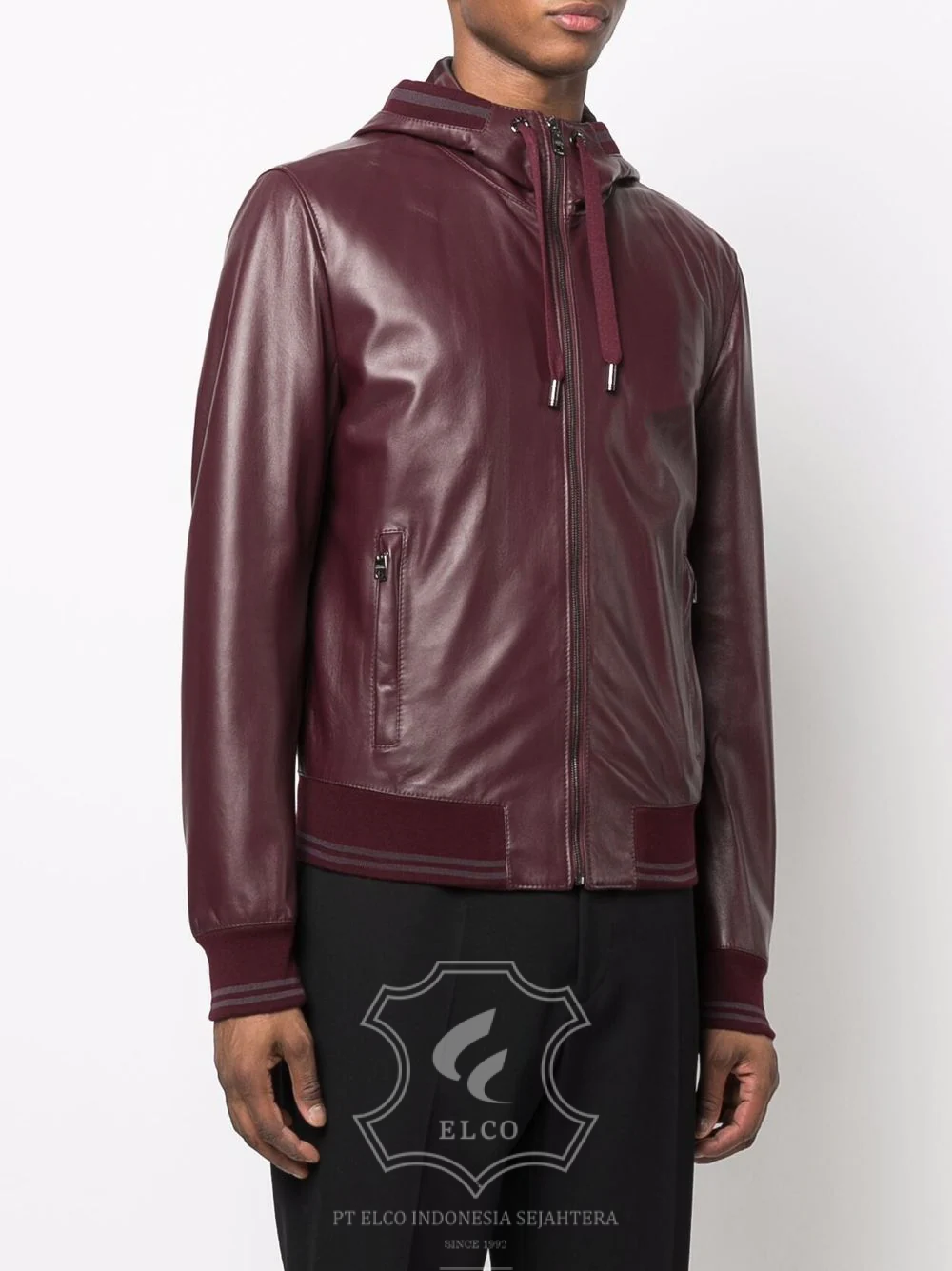 Jaket Kulit Pria Desain Bomber - PCB 422 - Gambar 3