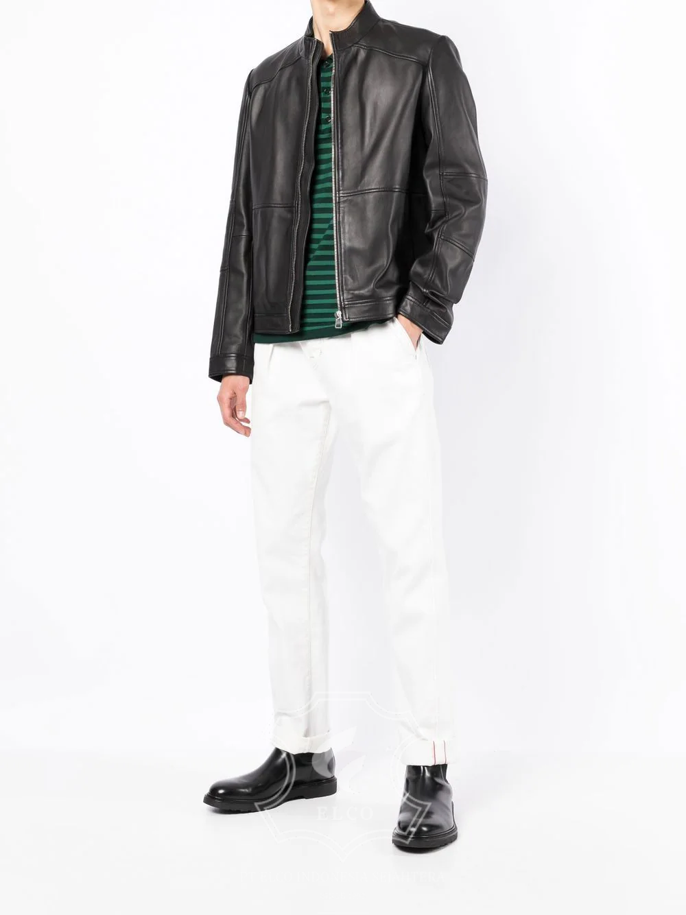 Jaket Kulit Pria Desain Casual - PC 428 - Gambar 2