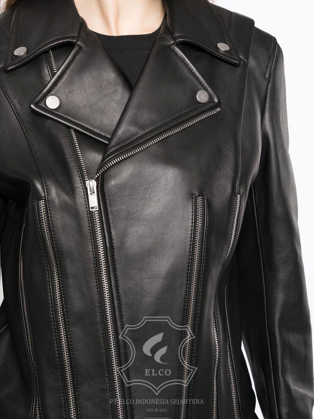 Jaket Kulit Wanita Desain Serong - WS 414 - Gambar 5