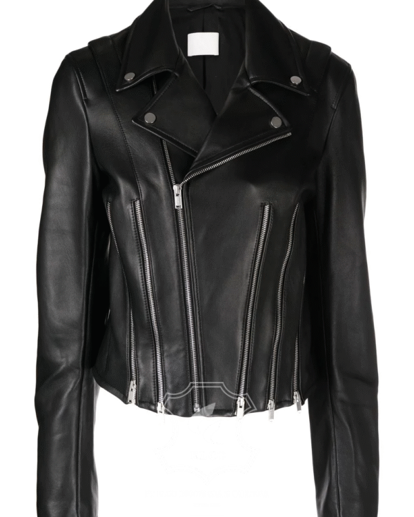 Jaket Kulit Wanita Desain Serong - WS 414