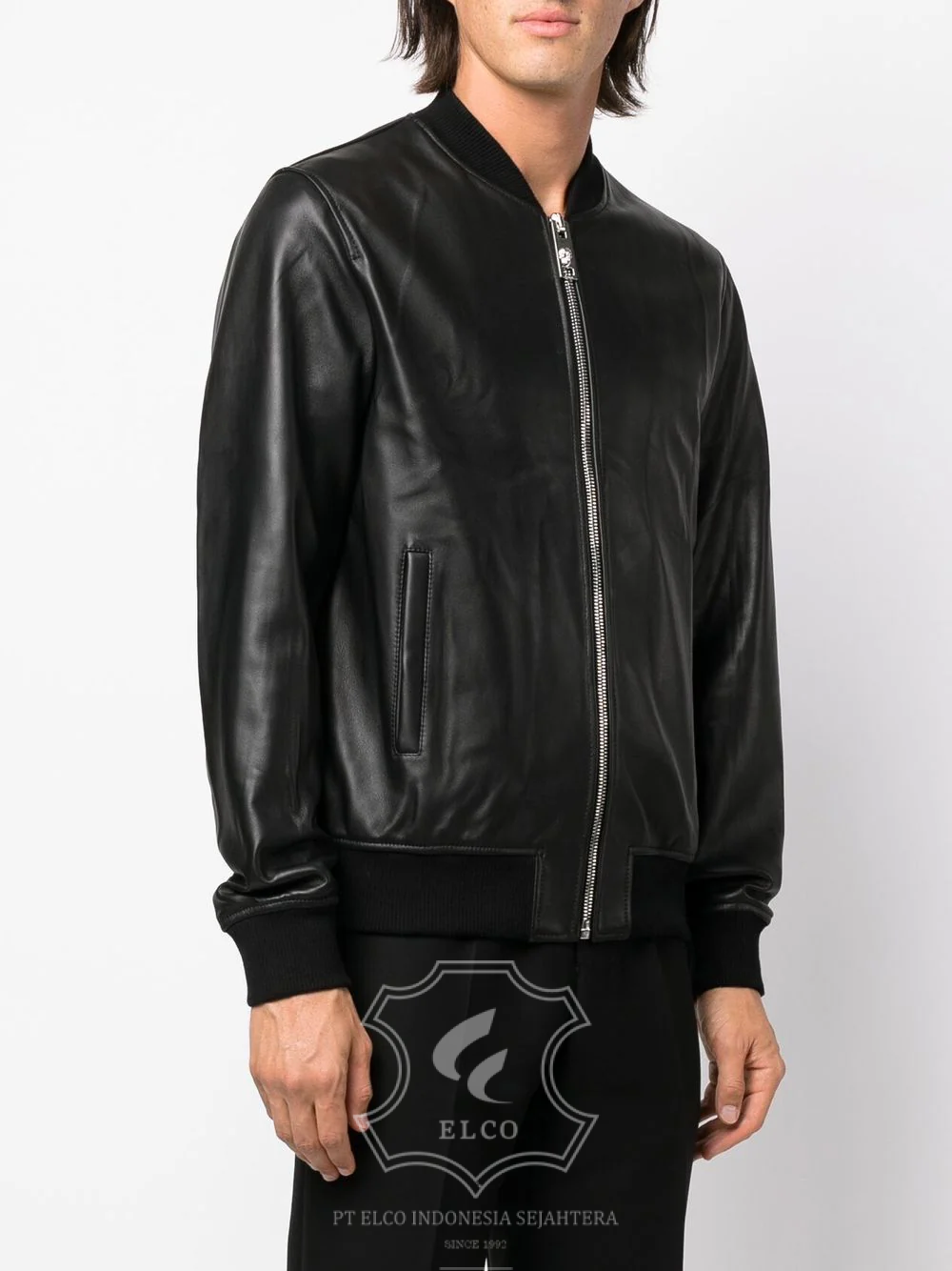 Jaket Kulit Pria Desain Bomber - PCB 432 - Gambar 3