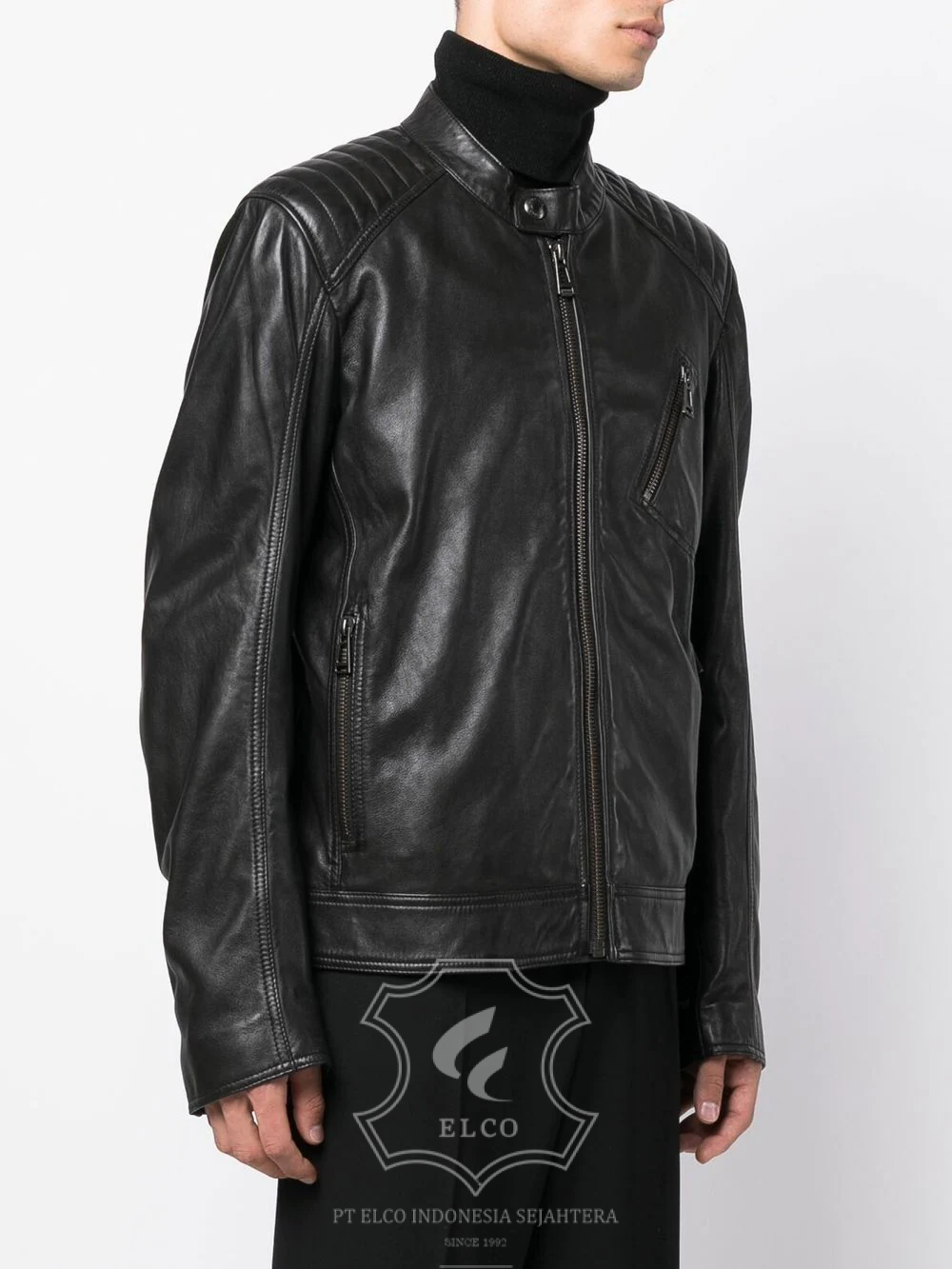 Jaket Kulit Pria Desain Casual - PC 431 - Gambar 3