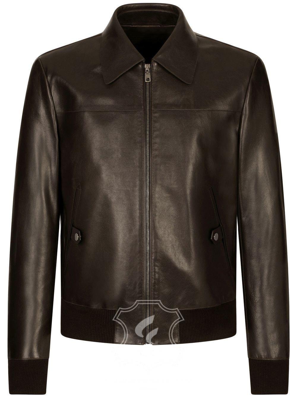 Jaket Kulit Pria Desain Bomber - PCB 444