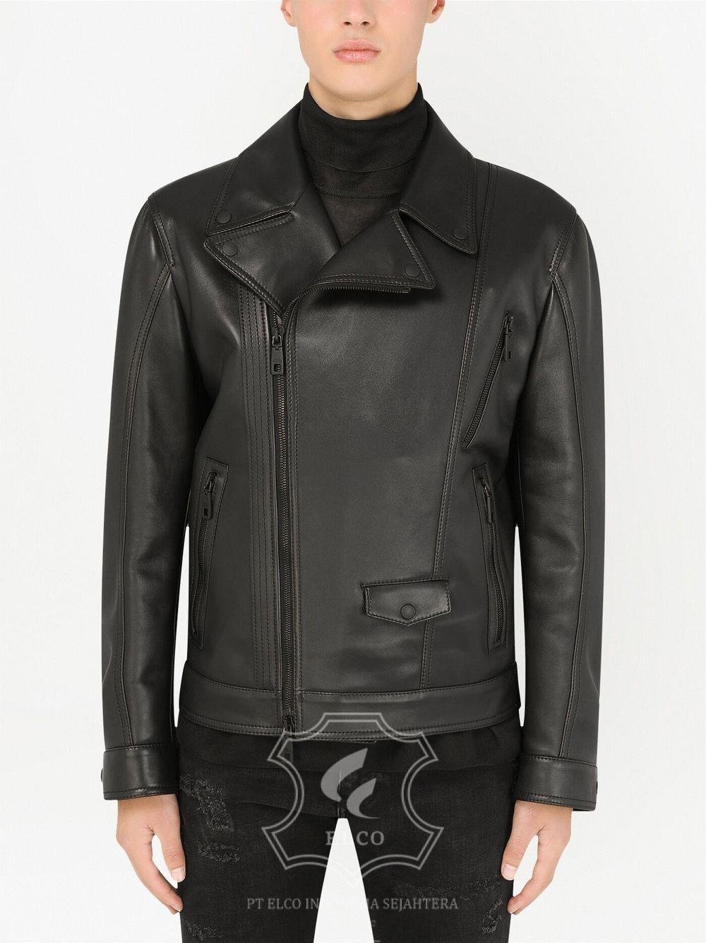 Jaket Kulit Pria Desain Serong - PS 412