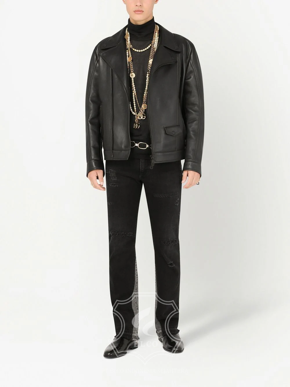 Jaket Kulit Pria Desain Serong - PS 412 - Gambar 2