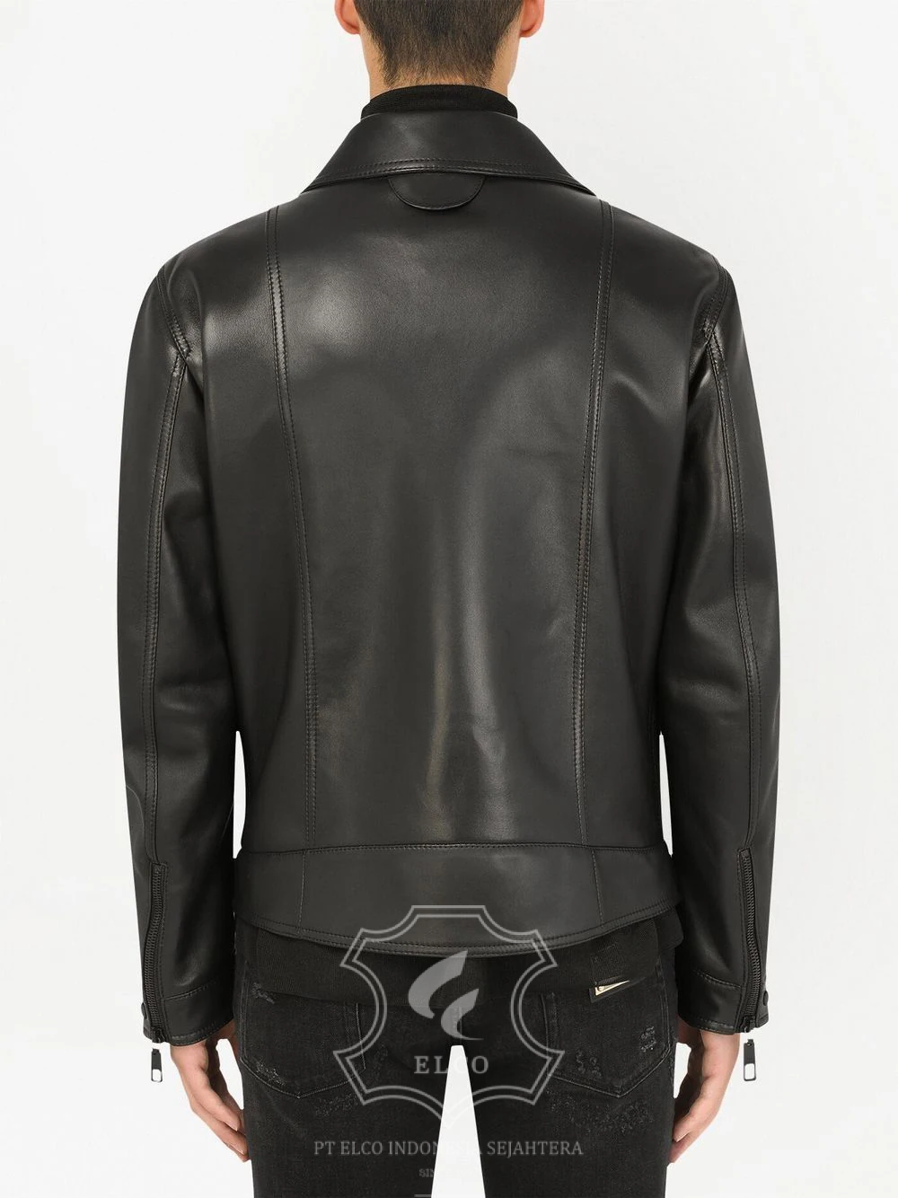 Jaket Kulit Pria Desain Serong - PS 412 - Gambar 4