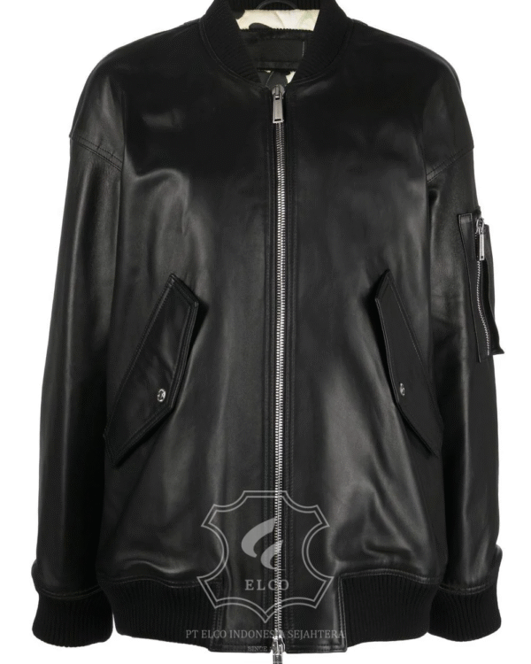 Jaket Kulit Wanita Desain Bomber - WCB 424
