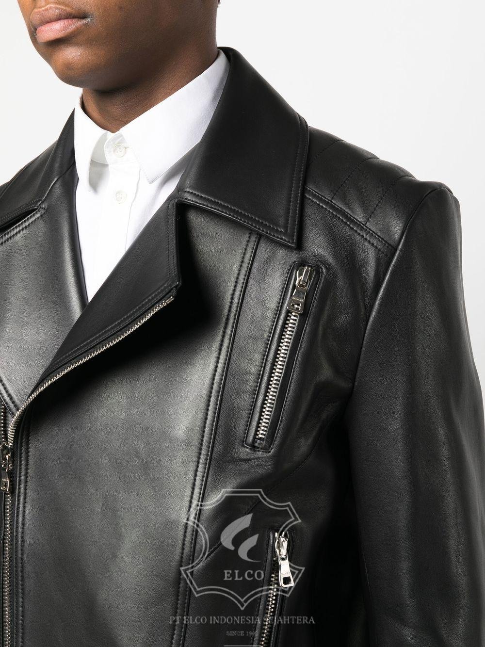 Jaket Kulit Pria Desain Serong - PS 409 - Gambar 5