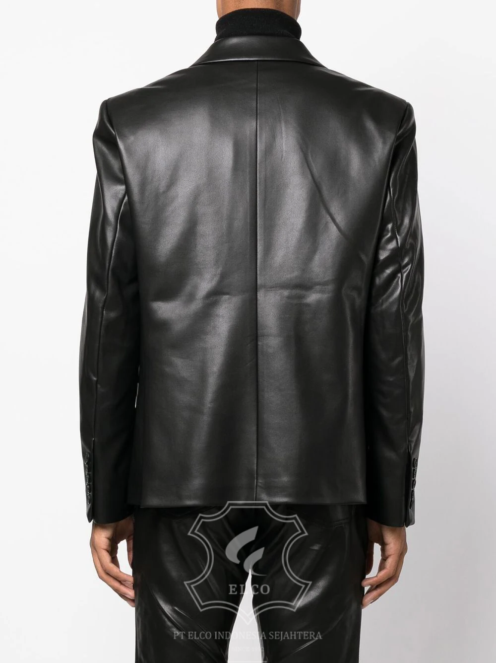 Jaket Kulit Pria Desain Jas - PJ 420 - Gambar 4