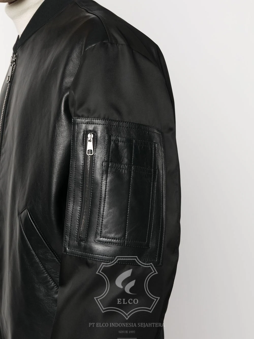 Jaket Kulit Pria Desain Bomber - PCB 446 - Gambar 5