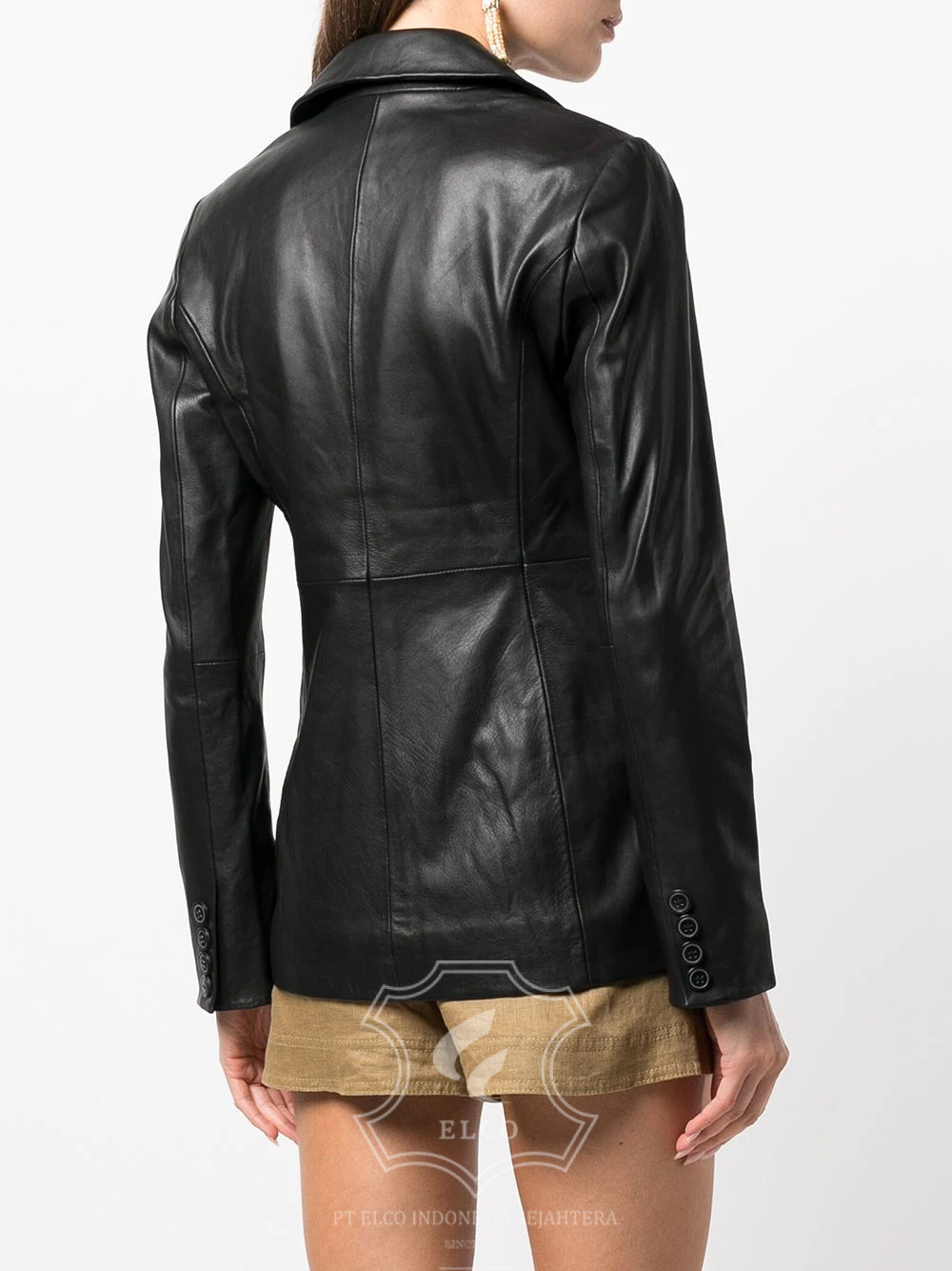 Jaket Kulit Wanita Desain Jas - WJ 417 - Gambar 4