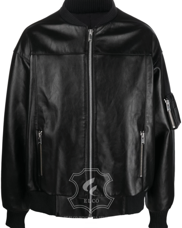 Jaket Kulit Pria Desain Bomber - PCB 447