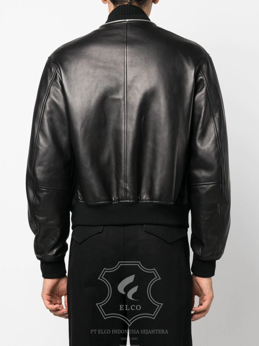 Jaket Kulit Pria Desain Bomber - PCB 423 - Gambar 4