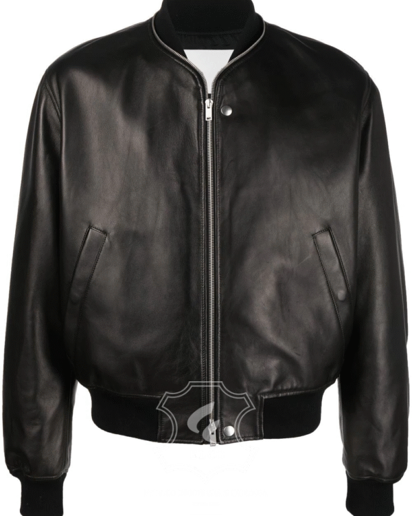 Jaket Kulit Pria Desain Bomber - PCB 423