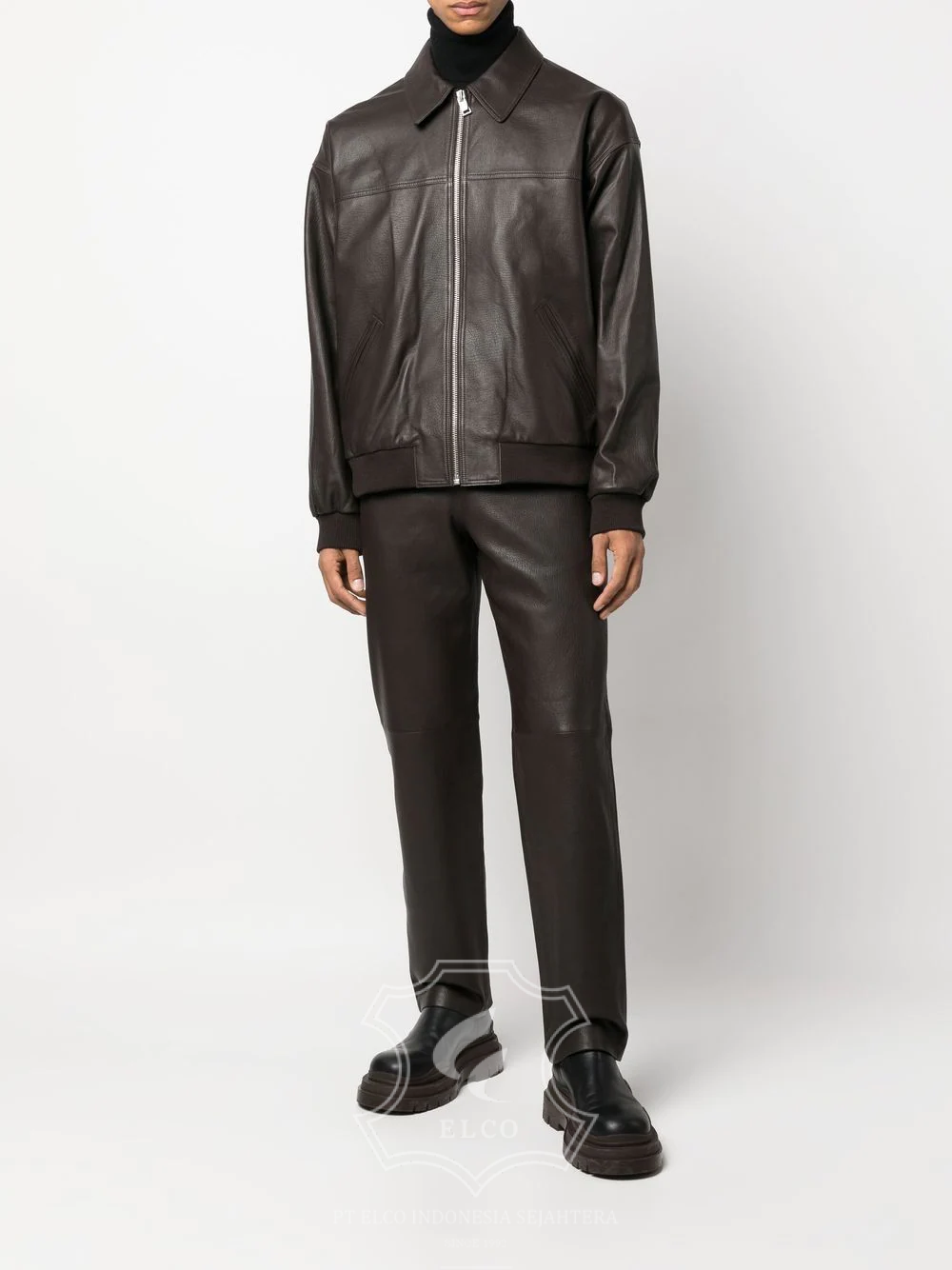 Jaket Kulit Pria Desain Bomber - PCB 436 - Gambar 2