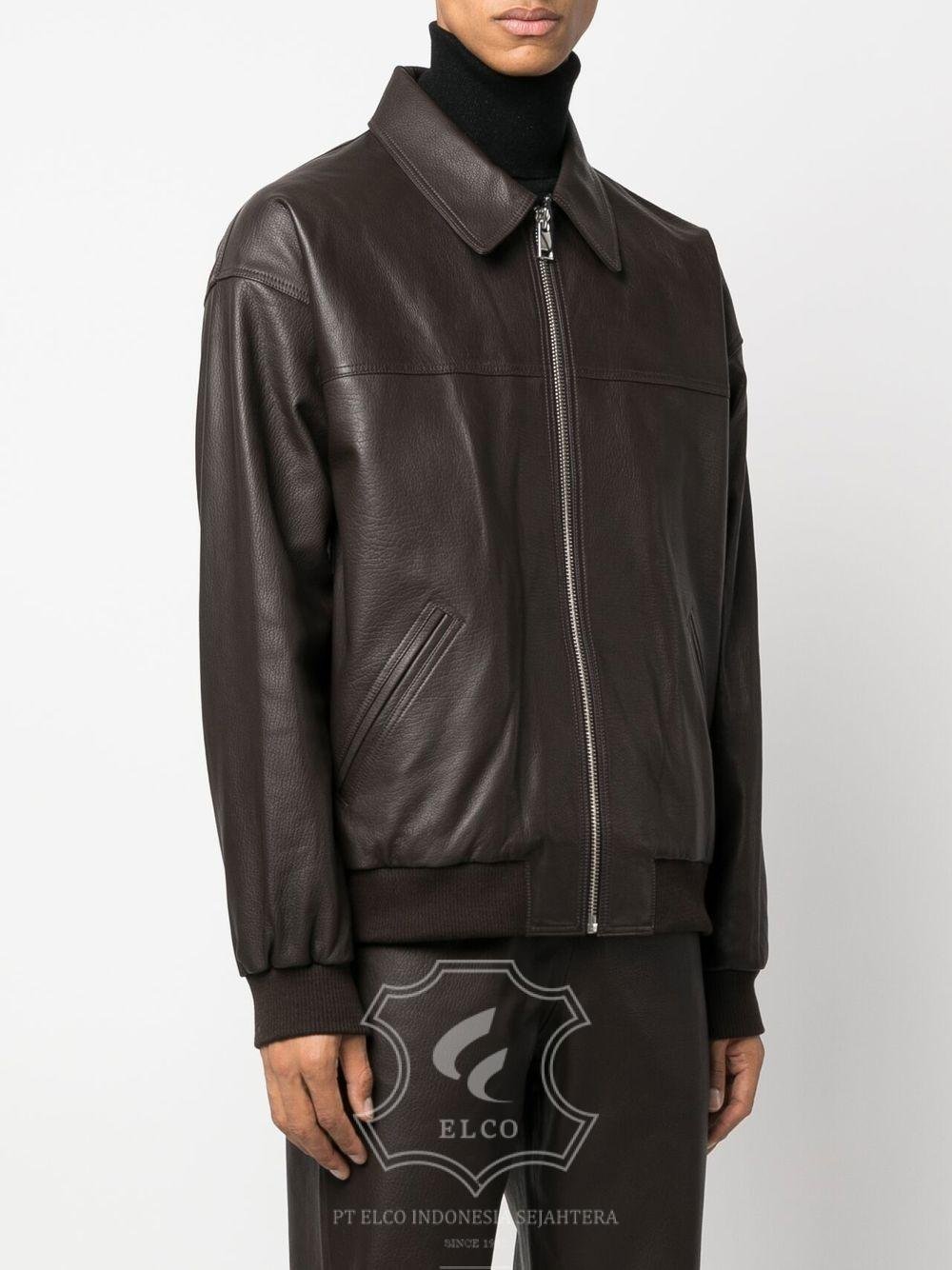 Jaket Kulit Pria Desain Bomber - PCB 436 - Gambar 3