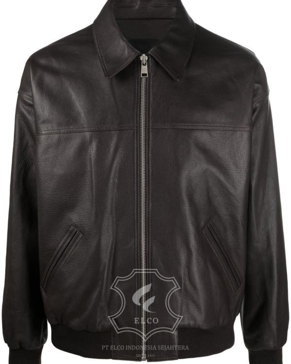 Jaket Kulit Pria Desain Bomber - PCB 436