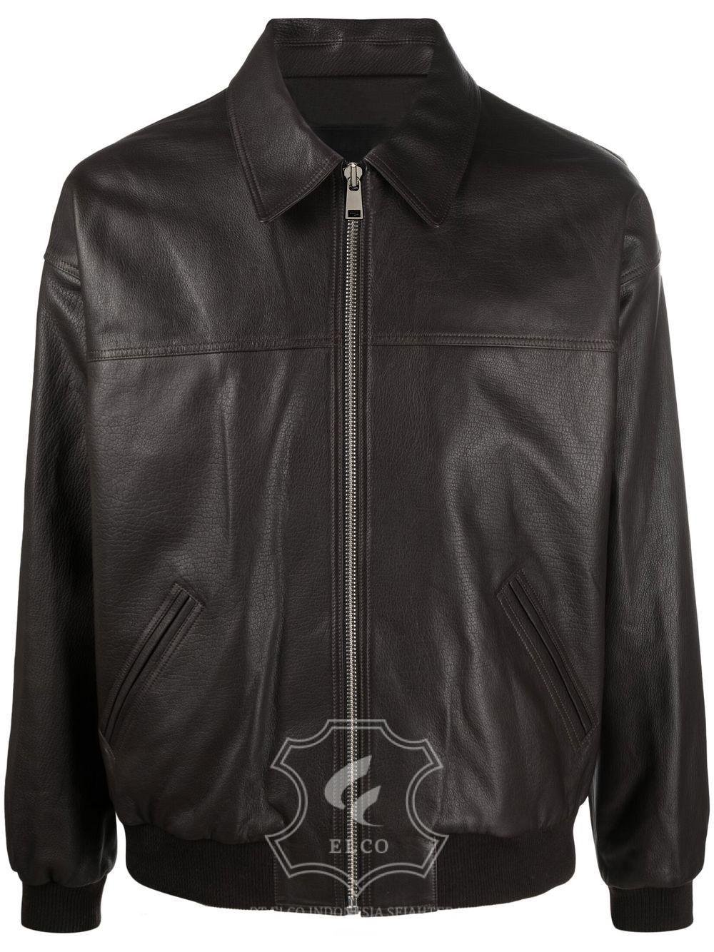 Jaket Kulit Pria Desain Bomber - PCB 436