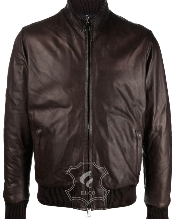 Jaket Kulit Pria Desain Bomber - PCB 459