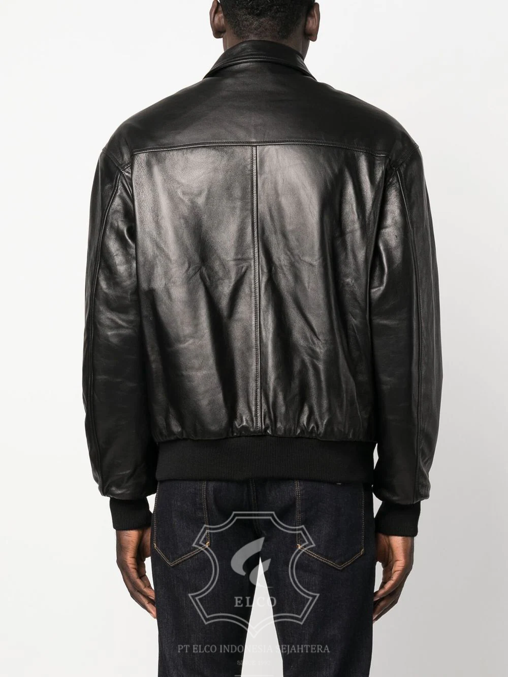 Jaket Kulit Pria Desain Bomber - PCB 450 - Gambar 4