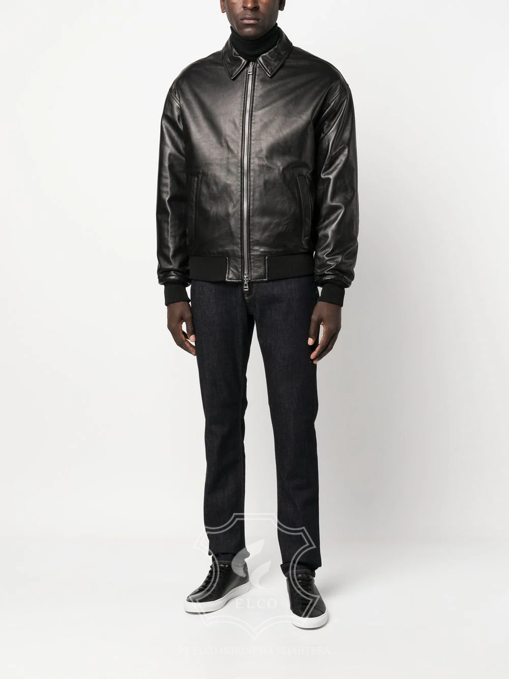 Jaket Kulit Pria Desain Bomber - PCB 450 - Gambar 2