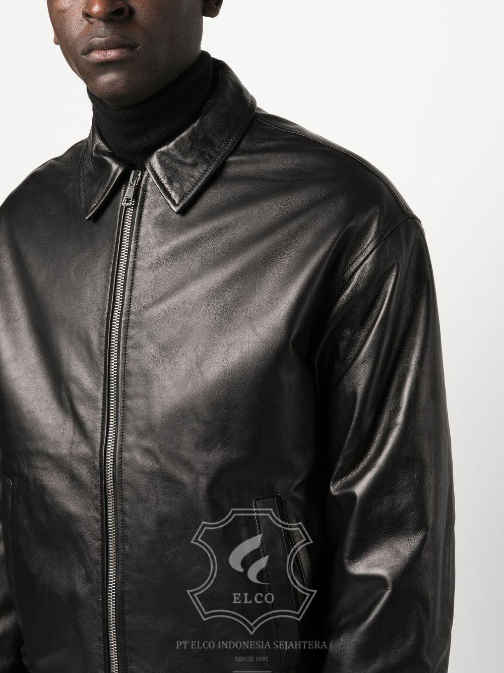 Jaket Kulit Pria Desain Bomber - PCB 450 - Gambar 5