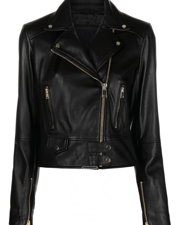 Jaket Kulit Wanita Desain Serong - WS 418