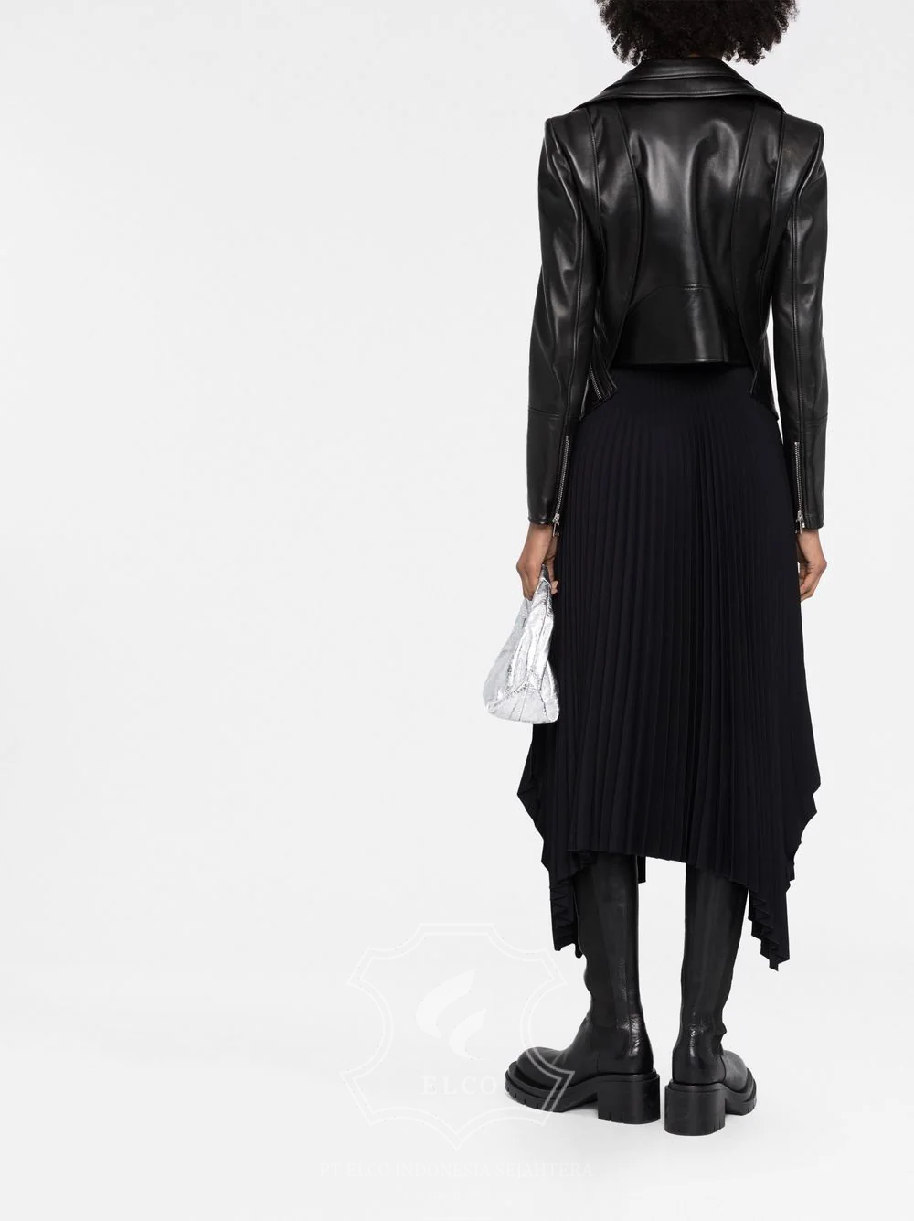 Jaket Kulit Wanita Desain Serong - WS 416 - Gambar 4