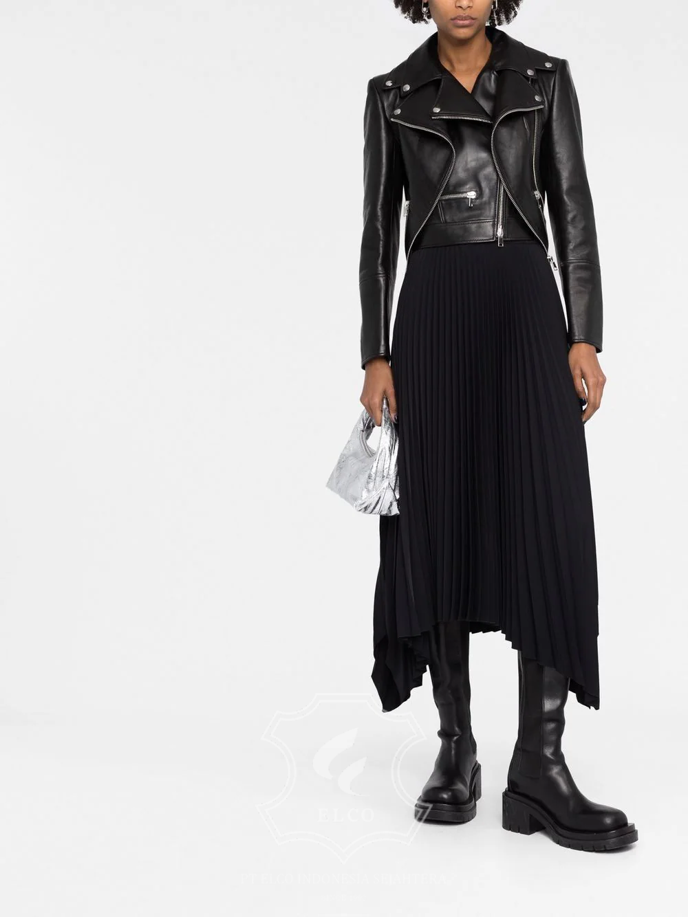 Jaket Kulit Wanita Desain Serong - WS 416 - Gambar 2