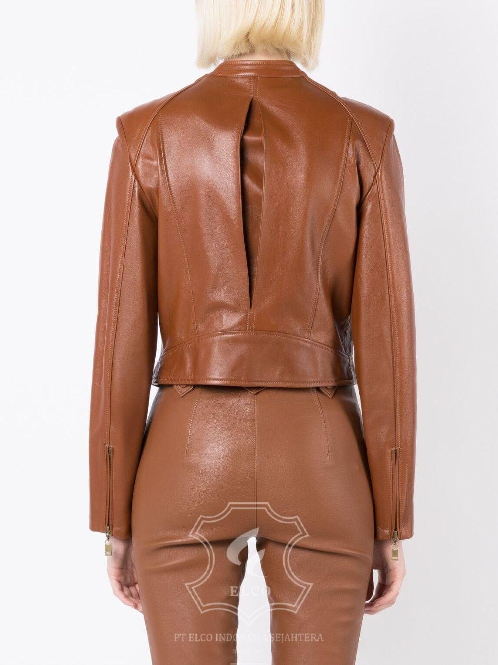 Jaket Kulit Wanita Desain Casual - WC 420 - Gambar 4