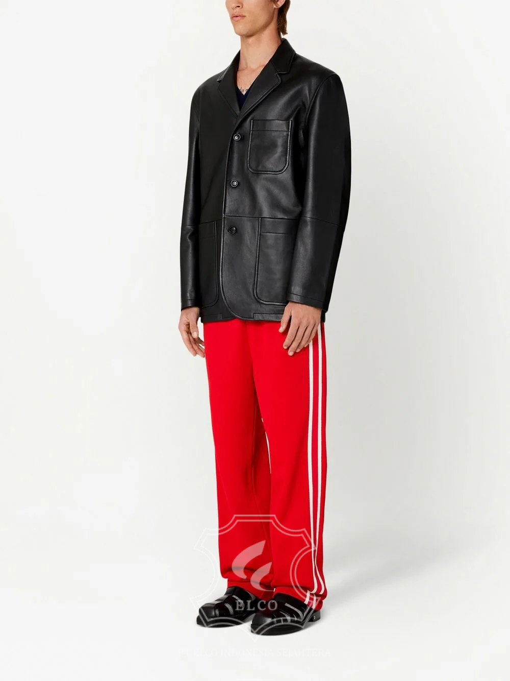 Jaket Kulit Pria Desain Jas - PJ 418 - Gambar 2