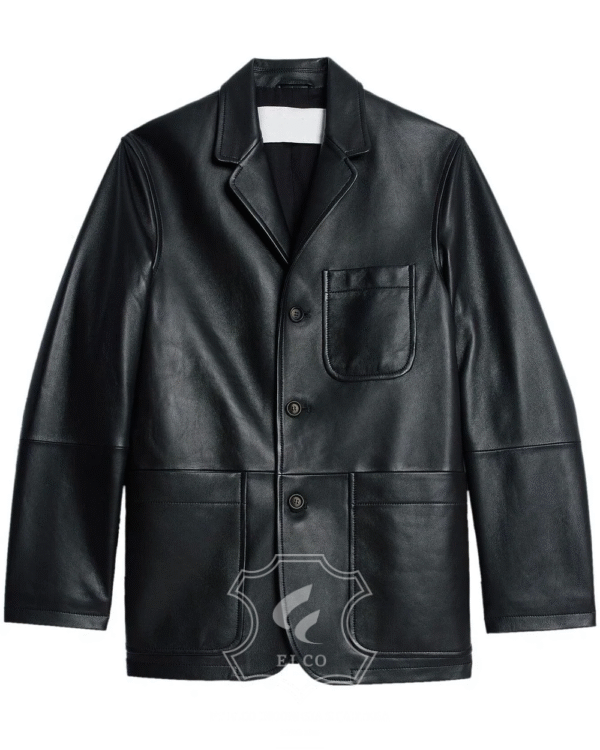 Jaket Kulit Pria Desain Jas - PJ 418