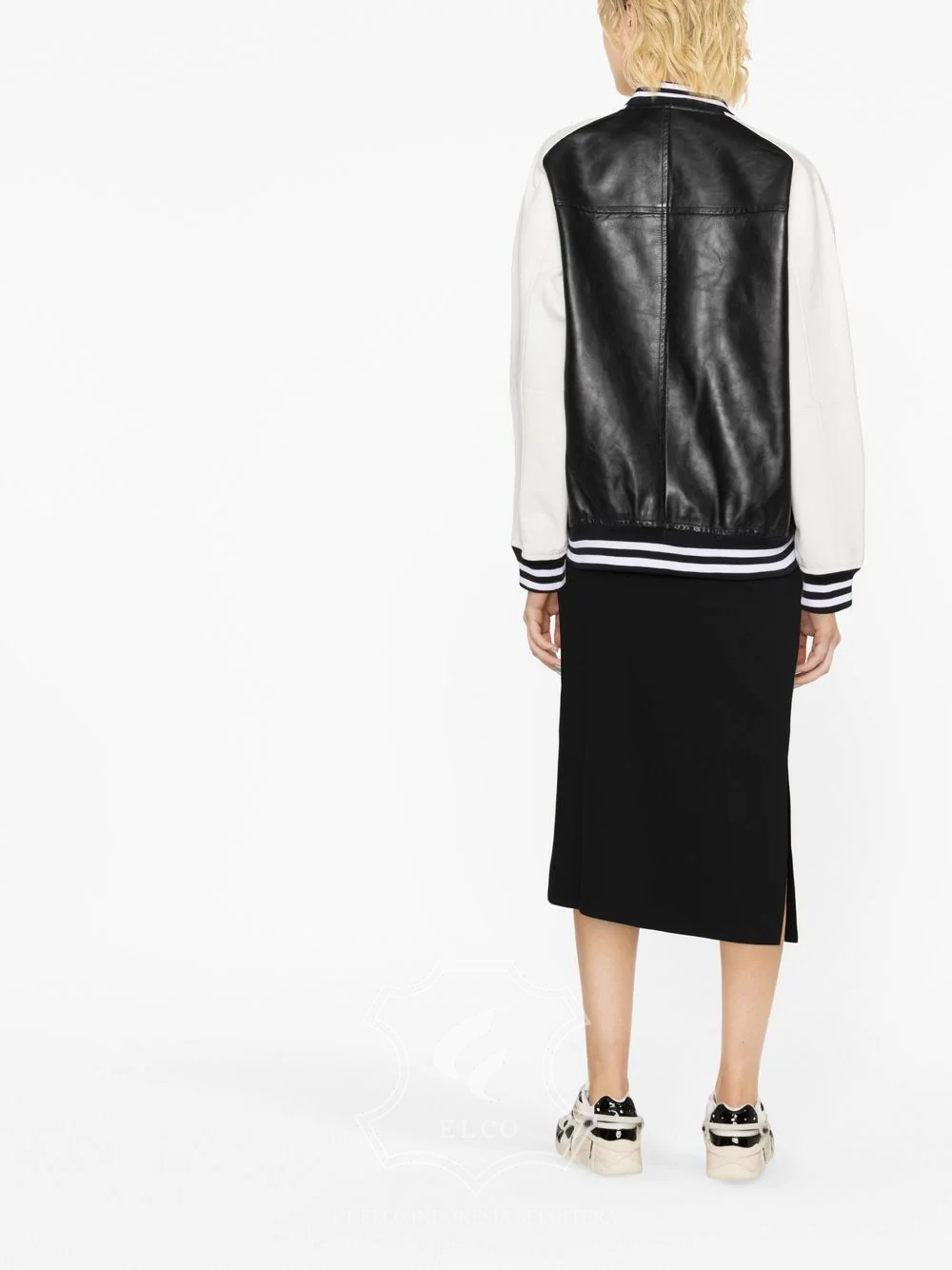 Jaket Kulit Wanita Desain Bomber - WCB 436 - Gambar 4