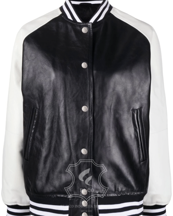 Jaket Kulit Wanita Desain Bomber - WCB 436