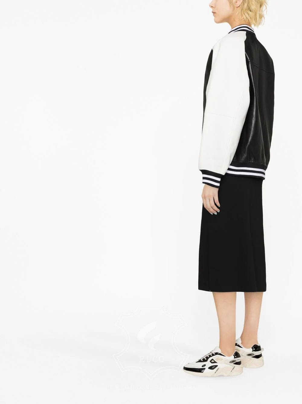 Jaket Kulit Wanita Desain Bomber - WCB 436 - Gambar 3