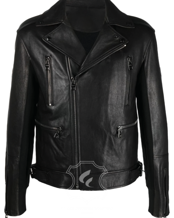 Jaket Kulit Pria Desain Serong - PS 414
