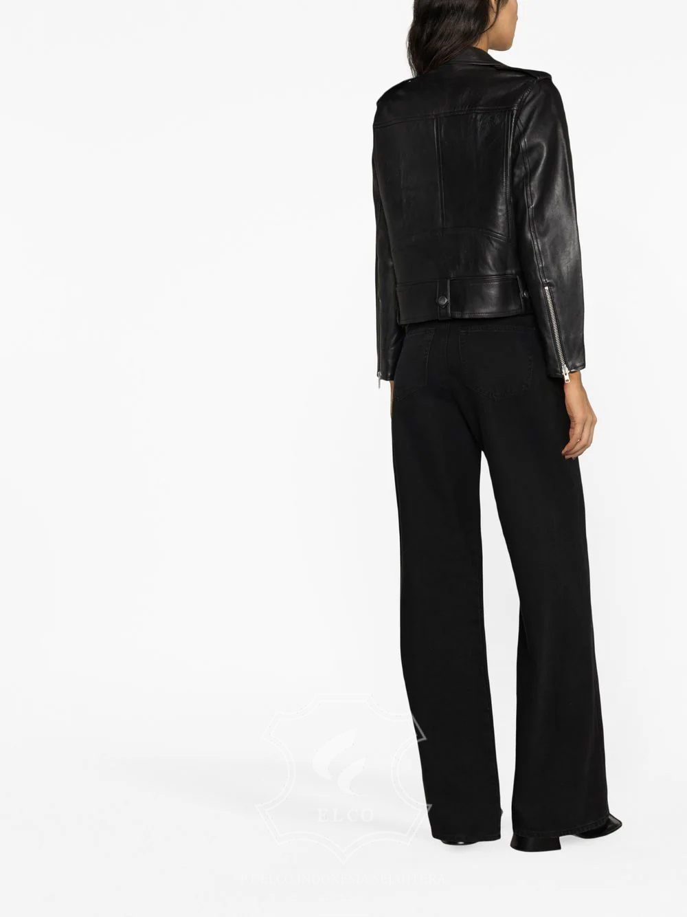 Jaket Kulit Wanita Desain Serong - WS 411 - Gambar 4