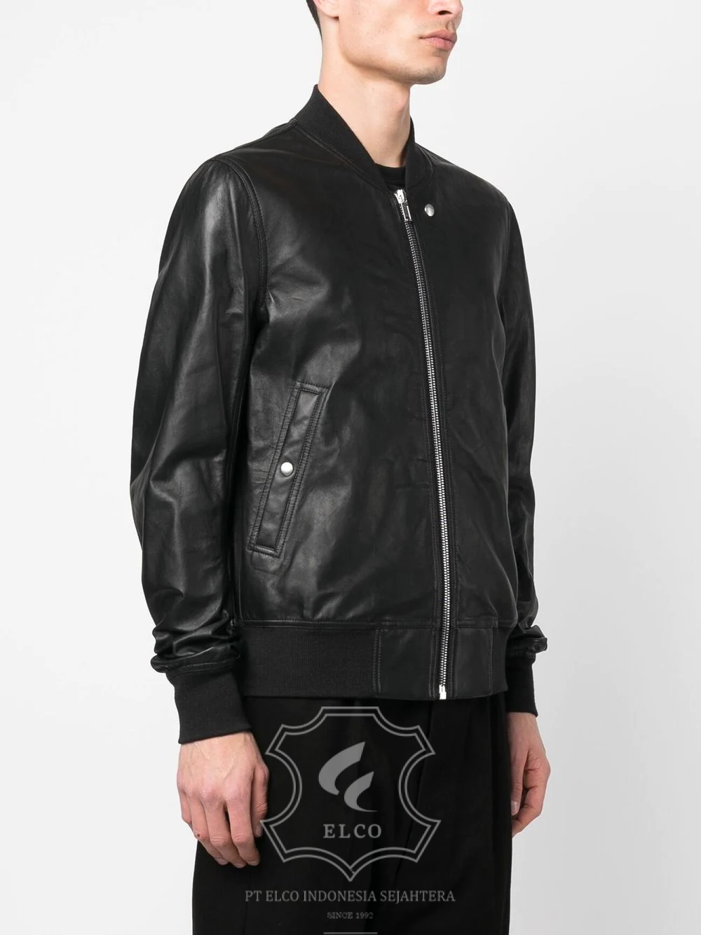 Jaket Kulit Pria Desain Bomber - PCB 442 - Gambar 3